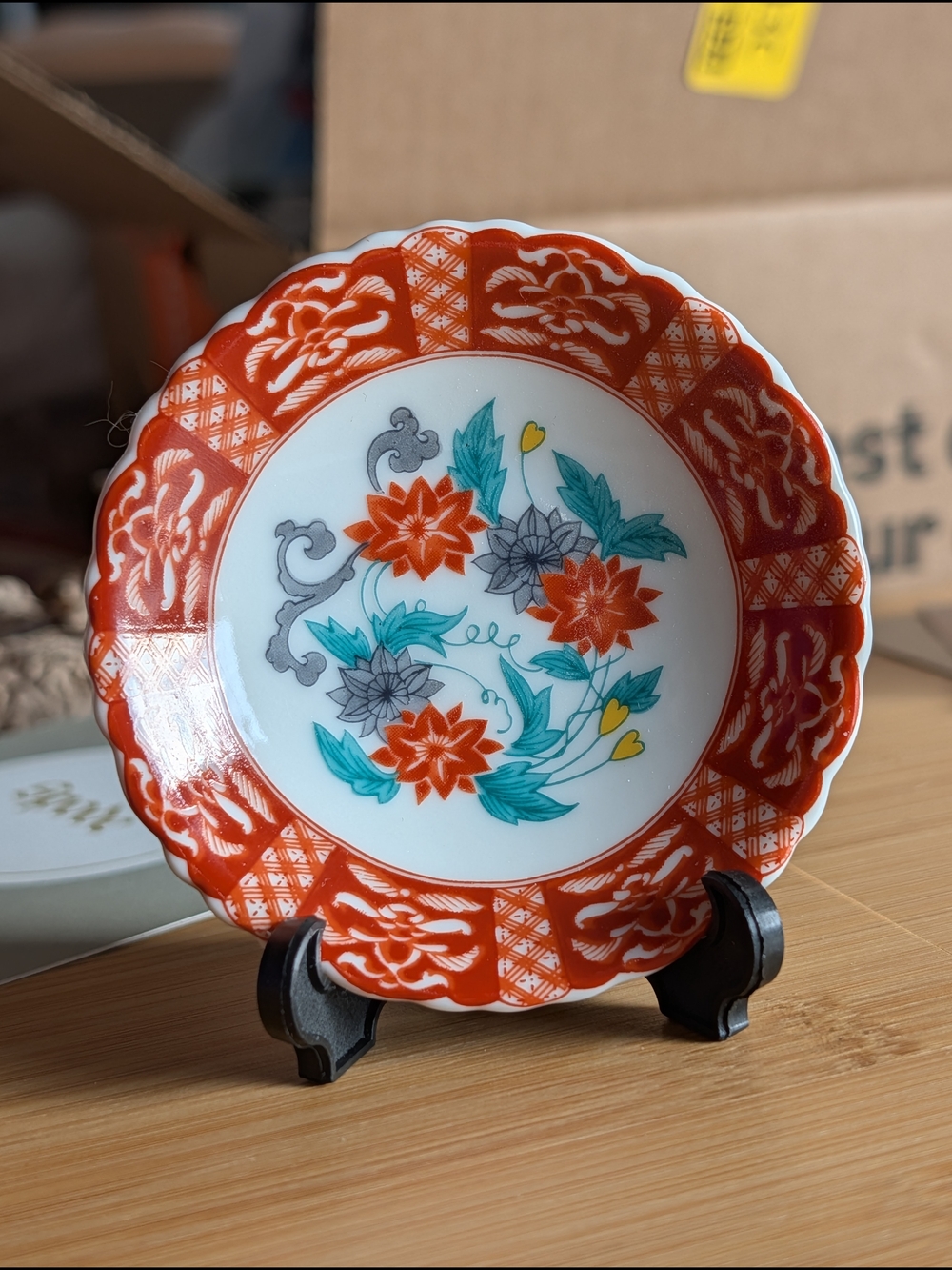 Spode Red Floral Mini Plate - Picture 5 of 8